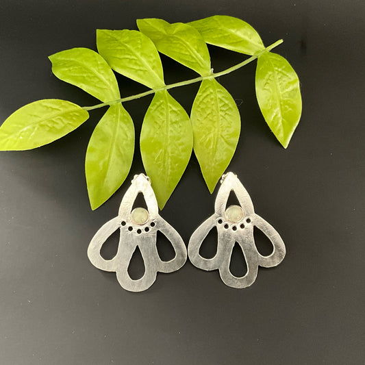 White Howlite Cutout Earrings