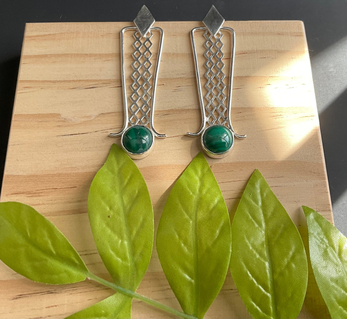 Malachite Earrings