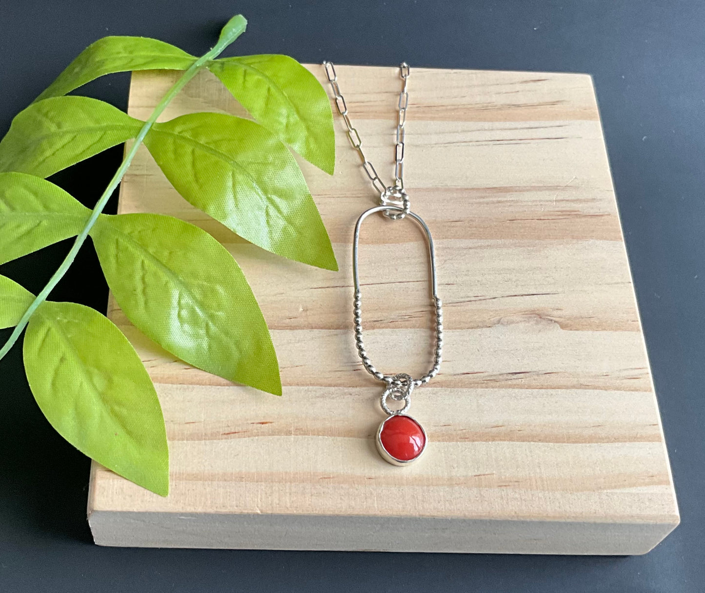 A Red Hot Sun Necklace