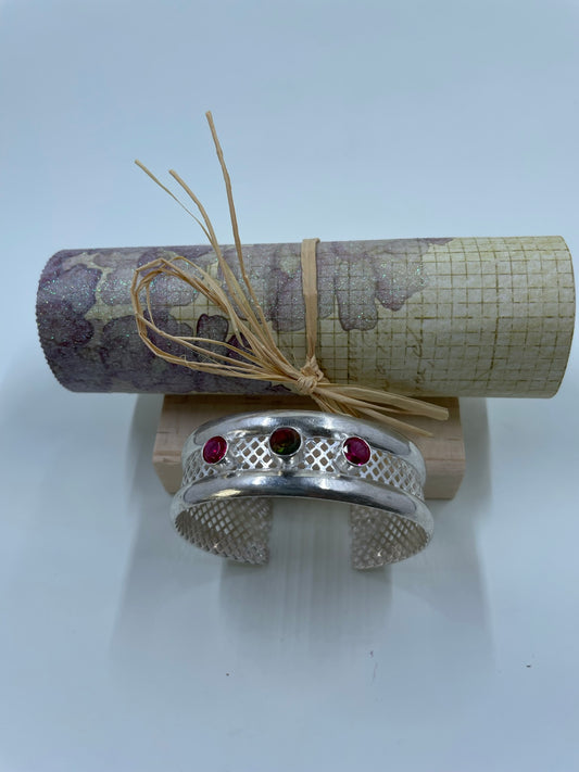 Perforated Mesh Cuff Bracelet