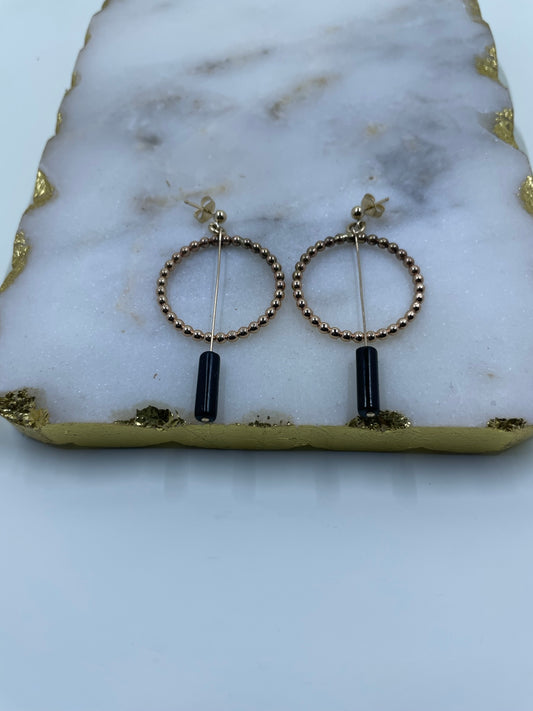 Swinging Onyx Earrings